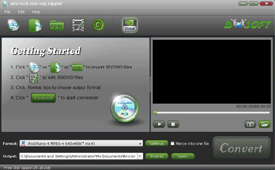 Screenshot of Brorsoft Blu-ray Ripper